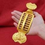 Bronze Lucky Dragon And Phoenix Abacus Home Decor Office Craft Creative Gift Custom Metal Work Ornament