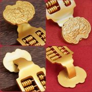 Bronze Lucky Dragon And Phoenix Abacus Home Decor Office Craft Creative Gift Custom Metal Work Ornament - Image 3