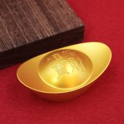 Solid Wealth Attracting Treasure Bowl Desktop Decoration Realistic Crafted Sculpture Ideal For Gifting And Home Decor - Image 4
