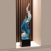 Elegant Vertical Home Decor Figurine for Living Room TV Cabinet Office Luxury Resin Craft Ornament Entrance Water Feature - Image 3