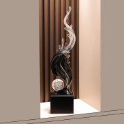 Elegant Vertical Home Decor Figurine for Living Room TV Cabinet Office Luxury Resin Craft Ornament Entrance Water Feature - Image 4