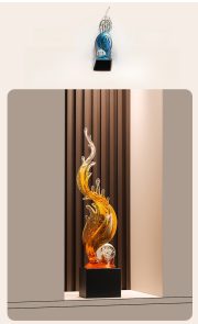 Elegant Vertical Home Decor Figurine for Living Room TV Cabinet Office Luxury Resin Craft Ornament Entrance Water Feature - Image 8