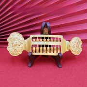Bronze Lucky Dragon and Phoenix Abacus Ornament Business Success Office Decorations Custom Metal Craft