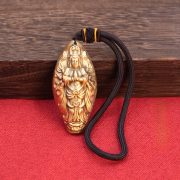 Bronze Thousand Hands Guanyin Pendant Handheld Carving Living Room Bedroom Health Charm Automobile Decorative Hanging Ornament