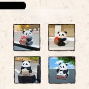 Baimao Original National Style Eight Elegant Panda Resin Figurine Cute Exquisite Desktop Decoration Car-Mounted Ornament - Image 4