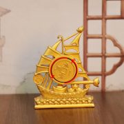 Sahjin One-Sided Windship Yacht Desktop Decorative Model Metal Craft Gift For Sailing Sand Gold Custom Ornament - Image 2
