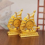 Sahjin One-Sided Windship Yacht Desktop Decorative Model Metal Craft Gift For Sailing Sand Gold Custom Ornament - Image 3