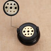 Portable Miniature Real Wood Sandalwood Incense burner Brass Craft Creative Desktop Decoration Chinese Style Retro Wooden tripod - Image 4