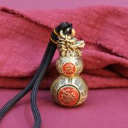 Home Office Decorative Copper Gourd Handle Piece Rotating Wealth Attracting Craftwork Ideal For Living Room Entrance - Image 4