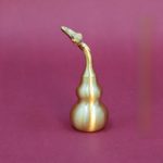 Premium Brass Gourd Pendant Entrance Decor Open Hollow Brass Polished Gourd Gift Wholesale Drop Shipping Custom Metal Craft Ornament