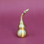 Premium Brass Gourd Pendant Entrance Decor Open Hollow Brass Polished Gourd Gift Wholesale Drop Shipping Custom Metal Craft Ornament - Image 2