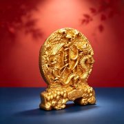 New Arrival Lucky Dragon And Phoenix Metal Ornaments Gold Color Wealth Attracting Decorative Tabletop Craftwork Good Luck Symbol - Image 3