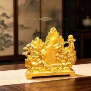 Shajin Tianxia Mountain Yellow Mountain Welcoming Pine Fortune Attracting Decorative Ornaments Tea Table Top Art Crafts - Image 2