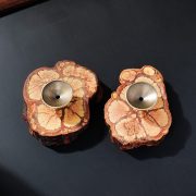 Natural Rattan Wood Crystal Base Butterfly Pattern Solid Wood Natural Color Irregular Ball Support Home Office Decoration - Image 3