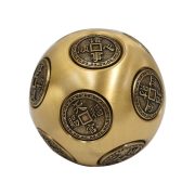 Bronze Ten-Sided Round Handle Stress Relief Magic Cube Ornament Fitness Handball Rotating Custom Metal Craft Decorative Piece - Image 5