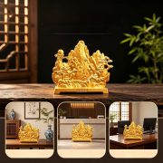 Shajin World's First Mountain Ornament Moving Gift Gold Mountain Silver Mountain Decorative Artifacts for Living Room Office - Image 4