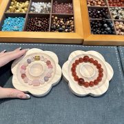 Handmade Wooden Bead Display Tray DIY Jewelry Design Plate Tool Plate Bracelet Showcase Decorative Craft Ornament - Image 3