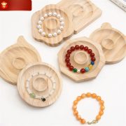 Handmade Wooden Bead Display Tray DIY Jewelry Design Plate Tool Plate Bracelet Showcase Decorative Craft Ornament - Image 4