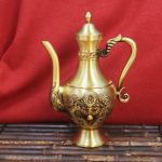 Bronze Dragon And Phoenix Blessing Wine Pot Home Office Wedding Supplies Buddha Hall Temple Offering Goods