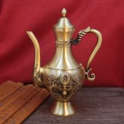 Bronze Dragon And Phoenix Blessing Wine Pot Home Office Wedding Supplies Buddha Hall Temple Offering Goods - Image 2