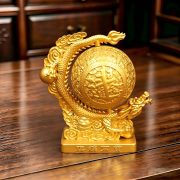 Looteng Four Seas Display Piece Turning Luck To Prosperity Five-Clawed Golden Dragon Living Room Office Decorative Gift