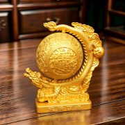 Looteng Four Seas Display Piece Turning Luck To Prosperity Five-Clawed Golden Dragon Living Room Office Decorative Gift - Image 4