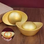 Large Size Wealth Attraction Treasure Chest Rotating Ingot Ornament Realistic Fake Ingot Feng Shui Decorative Item Lucky Charm
