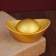 Large Size Wealth Attraction Treasure Chest Rotating Ingot Ornament Realistic Fake Ingot Feng Shui Decorative Item Lucky Charm - Image 4