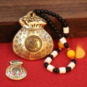 Lucky Brass Money Bag Ornament Wealth Attracting Treasure Handheld Item Prosperity Charm Money Bag Pendant Gift Wholesale