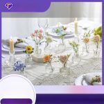 European Style Small Flower Vase Set Elegant Decorative Pieces for Kitchen Living Room Ideal for Flower Arrangements