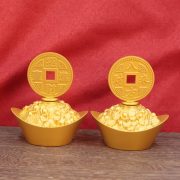 Eight Sides Wealth Yuanbao Rotatable Metal Home Decorations Business Opening Gifts Customizable Lucky Coin Ornaments - Image 4