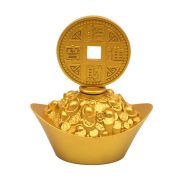 Eight Sides Wealth Yuanbao Rotatable Metal Home Decorations Business Opening Gifts Customizable Lucky Coin Ornaments - Image 5