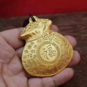Bronze Coin Bag Rearview Mirror Car Hanging Ornament Home Decorative Item Attracting Wealth And Fortune Lucky Bag - Image 4