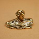 Full Copper Chairman Mao Statue Orange Island Head Youth Sculpture Bronze Living Room Office Decorative Ornaments