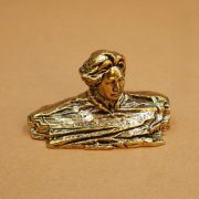 Full Copper Chairman Mao Statue Orange Island Head Youth Sculpture Bronze Living Room Office Decorative Ornaments