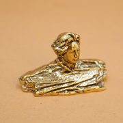 Full Copper Chairman Mao Statue Orange Island Head Youth Sculpture Bronze Living Room Office Decorative Ornaments - Image 3