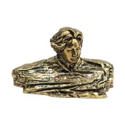 Full Copper Chairman Mao Statue Orange Island Head Youth Sculpture Bronze Living Room Office Decorative Ornaments - Image 5