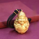 Bronze Daily Progress Wealth God Handheld Piece Smiling Face Attracting Wealth Bracelet Portable Stress Relief Toy