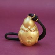 Bronze Daily Progress Wealth God Handheld Piece Smiling Face Attracting Wealth Bracelet Portable Stress Relief Toy - Image 3