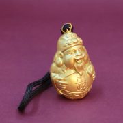 Bronze Daily Progress Wealth God Handheld Piece Smiling Face Attracting Wealth Bracelet Portable Stress Relief Toy - Image 4
