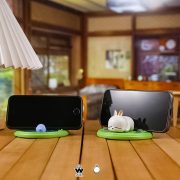 Creative Cartoon Elmer Rabbit Multi-Use Mobile Phone Stand Decorative Figurine Resin Craft Trendy Desktop Accessory - Image 2