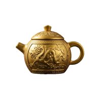 Alloy Relief Dragon Pattern Tea Pot Chinese Style Vintage Stress Relief Handheld Desktop Ornament Creative Souvenir - Image 5