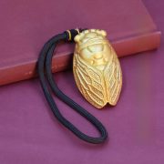 Large Size Pure Brass Keychain Ornament Handheld Antique Style Metal Craftwork Customizable Copperware Item
