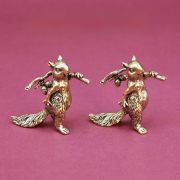 Rustic Bronze Squirrel Branch Creative Decoration Living Room Children's Bedroom Desktop Home Decor Wholesale Metal Craft