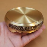 Bronze Base Home Decor Traditional Chinese Office Living Room Vintage Imitation Antique Bottom Pad Craft Gift - Image 3