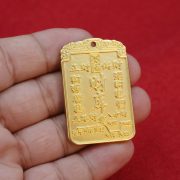 Gold Sand Color Treasure Box Pendant Necklace Three-dimensional Relief Lucky Charm Personal Carry Home Decoration Gifts - Image 2