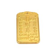 Gold Sand Color Treasure Box Pendant Necklace Three-dimensional Relief Lucky Charm Personal Carry Home Decoration Gifts - Image 5