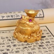 Shajin Eight-Way Wealth Yuanbao Gold Toad Rotating Three-Legged Frog Wealth Attraction Prosperity Metal Craft Ornament - Image 4