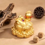 Lucky Three-Legged Toad Figurine Gold Frog Shop Front Office Opening Gift Decorative Ornament Metal Craft - Image 2