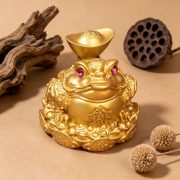 Lucky Three-Legged Toad Figurine Gold Frog Shop Front Office Opening Gift Decorative Ornament Metal Craft - Image 3